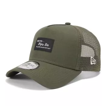New Era 9FORTY Trucker Mesh Cap in Olive Green with Black Exclusive to and Unisex Perfect for summer sun protection and UV Stylish hairstyles A-Frame