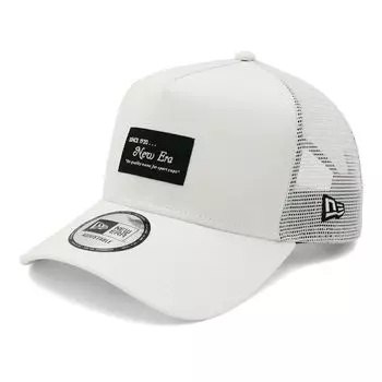 New Era 9FORTY Trucker Mesh Cap White with Black Exclusive to and 940 Popular Size Stickers Adjustable Everyday Sports Baseball Cap A-Frame (14666236,