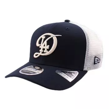 New Era 9SEVENTY Stretch Mesh Snapback Los Angeles Dodgers MLB City Cap, Connect, Navy. [Used]