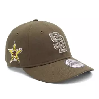 New Era 9THIRTY Cloth Strap Size 24 MLB San Diego Padres SD Side Exclusive to and Summer Sun UV Cool Various Styles Cap, (14699741, NER36C4608), Moss,