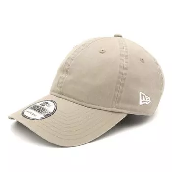 New Era 9TWENTY Basic Solid Pebble Size 920 Washed Basic Pebble Size 25J Cap, M/L, White,
