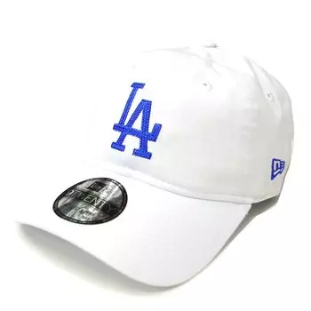 New Era 9TWENTY LOS ANGELES DODGERS КЕПКА ИЗ МАТЕРЧАТОГО РЕМЕШКА ИЗ ПРОМЫТОГО ХЛОПКА БЕЛАЯ Синяя бейсболка Los Angeles Dodgers 920 СИНИЙ/белый