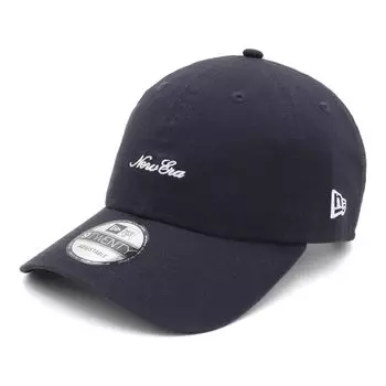 New Era 9TWENTY Low Cap with Script Size 920 Washed MNLOGO NVY 25J Logo, Navy, M/L, White,