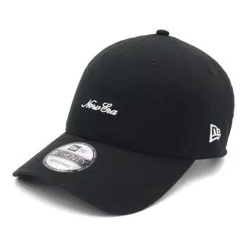 New Era 9TWENTY Low Cap with Script Size 920 Washed MNLOGO Black Size 25J Logo, Black, M/L, White,