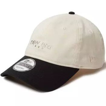 New Era 9TWENTY TPU Cap with Metallic Logo in Light Sizes NER36C6343 Two-Tone Cream/Black, M/L, 14388810,