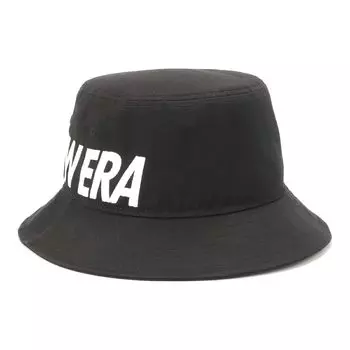 New Era Bucket Essential Size BUCKET01 ESSENTIAL BLK Hat, Black/White, S/M,