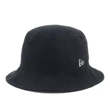 New Era Bucket Pile Size BUCKET01 PILE BLK SWHI Hat, Material, Black, S/M,