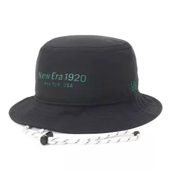 New Era Golf Bucket Size GF BUCKET01 STRING ZAMZA NER36G6426 Hat, Nylon, Black, S/M, BLK, 14391279,