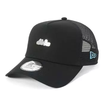 New Era Golf Mesh Cap with Cotton Metal Free Size GF 940AFTR METAL CL LOGO NER36G9364 9FORTYA-Frame Logo, Black, BLK, 14391357,