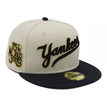 New Era Кепка 59FIFTY 14350709 NER35C0144 MLB New York Yankees NY белый белый бежевый НАШИВКА БОКОВАЯ ПОД КОЗЫРЬКОМ ONSPOTZ изготовленная на заказ кепка Gokyu Fifty 5950 сбоку