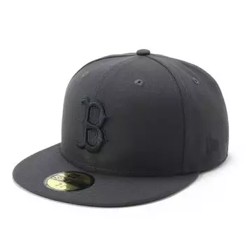 New Era Кепка 59FIFTY MLB Boston Red Sox BOS Графитово-серая Тональная ONSPOTZ и Прямой Плоский Летнее Солнце УФ Прохладная Разные Стили (14562013 NER34C9747)