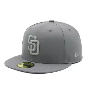 New Era Кепка 59FIFTY MLB San Diego Padres SD Штормово-серая Эксклюзивная и 5950 Кепка с прямым плоским козырьком для модных функциональных