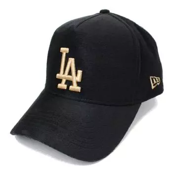 New Era Кепка Los Angeles Dodgers Suede 9Forty Strapback LA Los Angeles Dodgers K-Frame - черный/бежевый [Товар]