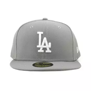 New Era Los Angeles Dodgers 59FIFTY MLB 2T Fitted Размер Номер модели 5950 Командная базовая кепка, Серая, 7-3/8 (приблизительно. 58,7см), [Использовал] серый
