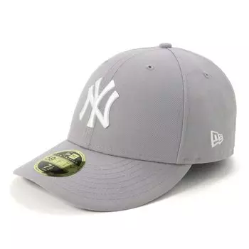 New Era LP5950 NEYYAN GRY SWHT 23J Low Profile NY 7 inch Cap, Gray, 1/2