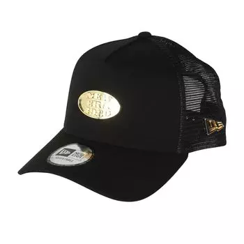 New Era Mesh Cap with Cotton Metal Free Size 940AFTR METAL PLATE BLK GLD 251 NER36C3777 9FORTYA-Frame Plate, Black/Gold, (14388622)