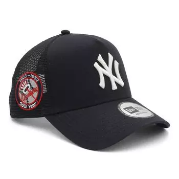New Era Mesh Cap with MLB Side NY Free Size SL and NEYYAN NER36C9187 9FORTYA-Frame Patch, Navy, 940AFTR, SP, NVY, 14388606,