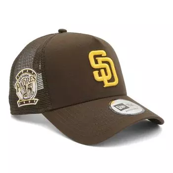 New Era Mesh Cap with MLB Side SD Free 940AFTR SL and SP SADPAD NER36C9187 9FORTYA-Frame Patch, Walnut, Size, WAL, 14388605,