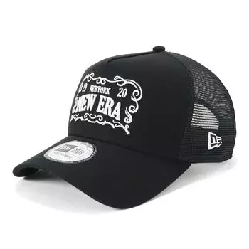 New Era Mesh Free 940AFTR FRAME LOGO NER36C4517 9FORTYA-Frame Cap, Cotton, Black, Size, BLK, 14388637,