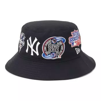 New Era MLB Bucket Hat in NY Size BUCKET01 MANY NEYYAN NER36C2407 All-Over Navy, S/M, PATCH, NVY, 14388517,