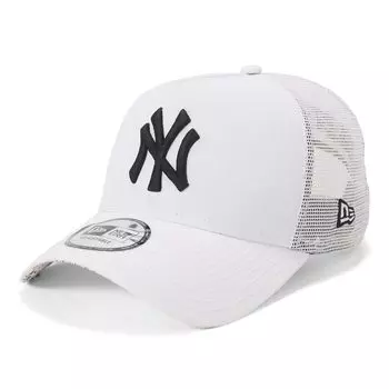 New Era MLB Mesh ONSPOTZ NY Free 9Forty Black Letter Paisley New York Yankees 9FORTYA-FRAME Cap, Exclusive, White, Shipping, A-Frame Trucker, Arch,