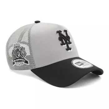 New Era MLB Сетка ONSPOTZ NYM Free CS Черный Бок New York Mets 9FORTYA-FRAME Кепка, Эксклюзив, Серо-черный, Доставка, 9FORTY? Тракерская кепка А-образной формы, Серая,