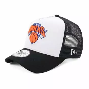 New Era NBA Knicks Free Size 940AFTR Mesh Team Size 25J Cap, White, Black, Color,