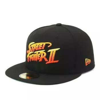 New Era NEW ERA 59FIFTY STREET FIGHTER II Street Fighter II Title Logo Черная кепка повседневная шляпа 14125311