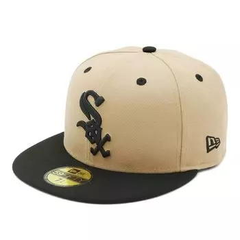 New Era New Era Cap 59FIFTY 2 Tone ONSPOTZ Special Order CWS Camel 7 59Fifty Color Camel Black Mlb Chicago White Sox 3/8 2-Tone