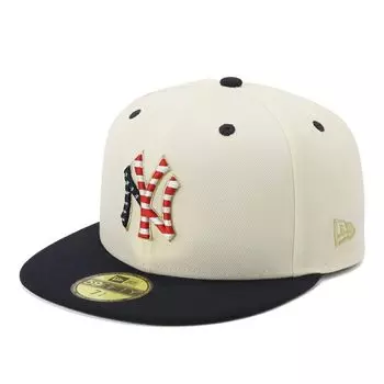 New Era New Era Cap 59FIFTY American Flag ONSPOTZ Custom Made NY Chrome 7 59Fifty Fourth of July Mlb New York Yankees 3/8