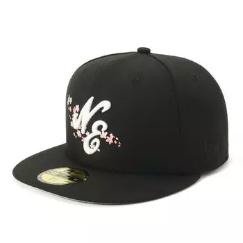 New Era New Era Cap 59FIFTY NE Logo Cherry Blossom Black 7 5950 CLASSIC NE SAKURA BLK 14523124 NER36C6654 1/4