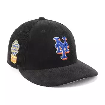 New Era New Era Cap LP59FIFTY Side Patch MLB ONSPOTZ Special Order NYM Black 7 LP5950 CORDUROY NEYMET GRAY UV BLK 3/4