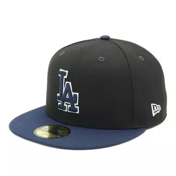 New Era New Era Cap MLB 59FIFTY ONSPOTZ Custom LA Black 7 59Fifty Цвет Black Oceanside Blue MLB Los Angeles Dodgers 3/8 2-Tone