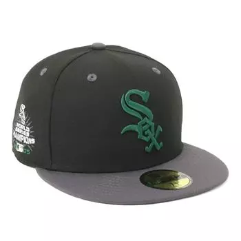 New Era New Era Кепка MLB 59FIFTY ONSPOTZ Custom Made CWS 7 59Fifty Цвет Черный Графит Боковая нашивка MLB Chicago White Sox Черный/Графит 3/8 2-Tone