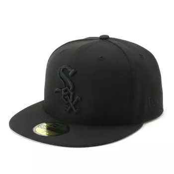 New Era New Era Кепка MLB 59FIFTY Тональный цвет ONSPOTZ Специальный заказ CWS Черный 7 59Fifty Тональный логотип MLB Chicago White Sox 3/8