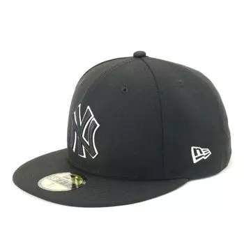 New Era New Era Кепка MLB New York Yankees NY 7 5950 NEYYAN BLK BLK SWHT 25J черная/контур 3/8