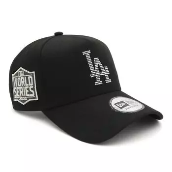 New Era New Era Кепка MLB со стразами, логотип сбоку ONSPOTZ Специальный заказ LA Черный БЕСПЛАТНО 9Forty LVCS со стразами, логотип сбоку металлик MLB Los Angeles