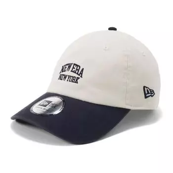 New Era New Era Кепка повседневная классическая 2-цветная ONSPOTZ Специальный заказ цвета слоновой кости темно-синий БЕСПЛАТНО СТИРАЕМЫЙ ХЛОПОК РЕМЕШОК ЛОГОТИП МИНИ КОЛЛЕДЖ