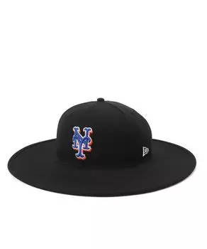 New Era New Era Шляпа с широкими полями New York Mets NYM Black 7 ПРИТАЛЕННАЯ ШЛЯПА С ДЛИННЫМИ ПОЛЯМИ NEYMET BLK GRY 3/8