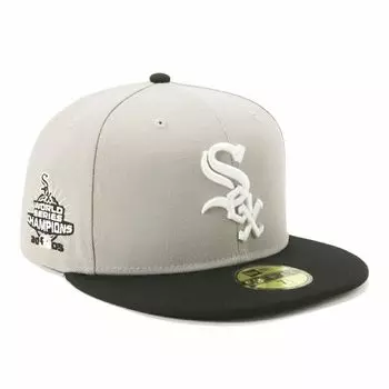 New Era newera Кепка 59FIFTY 14562005 NER35C4087 MLB Chicago White Sox CWS Серо-черная БОКОВОЙ ПАТЧ Двухцветная Специальный заказ ONSPOTZ Мужская Женская Шляпа 5950