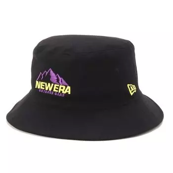 New Era Outdoor Bucket Stretch Sizes OD BKT01 STRTCH NEOG BLK Hat, Cotton, Black, M/L,