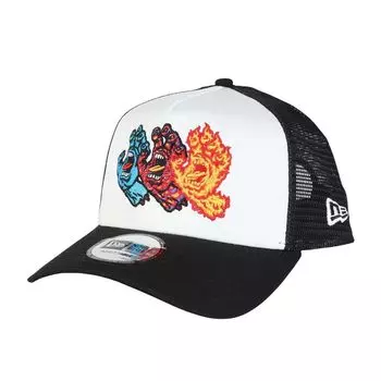 New Era Santa Cruz Collaboration Mesh Free Santa NER36C4373 9FORTYA-Frame Cap, White/Black, Size, 940AFTR, Cruz, 3-Hand, Black, 14384269,