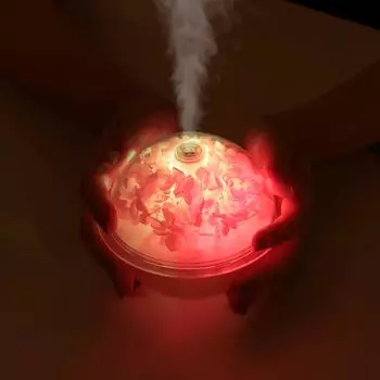 New Eternal Flower Air Humidifier 260ML Mini USB Home Atmosphere Softly Night Light Desktop Gift Creative Artificial Diffuser синий