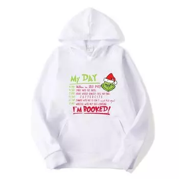 Новый европейский и американский рождественский свитер с капюшоном для мужчин и женщин на осень и зиму большого размера, повседневный свободный свитер для пары XS