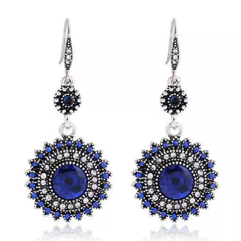 New European and American Retro European and American Bohemian Ethnic Style Earrings Sunflower Earrings