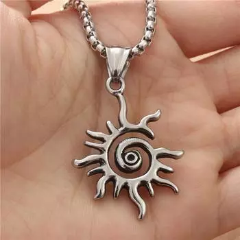 New European and American Titanium Steel Sun Necklace Men s Jewelry ,A Gift for My Boyfriend 3*4cm