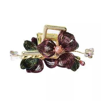 New exquisite and elegant hand-woven copper wire alloy hairpins for women, Hanfu accessories, temperament hairpins and headwear