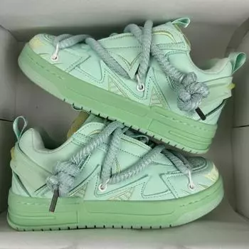 New Exquisite Men s Sneakers Fashion Trend Versatile Couple s Casual Shoes Thick soled Height Increasing Outdoor Running Shoes 36 светло-зеленый