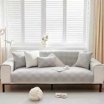 New Fabric Simple Sofa Cushions Four Seasons Universal Non-slip Nordic Fabric Leather Sofa Cushion Covers Sofa Cover 70*70cm