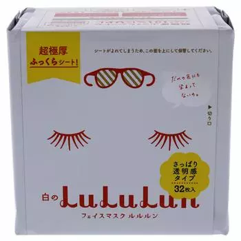NEW Face Mask White Lululun 32 pieces transparent (refreshingly type)